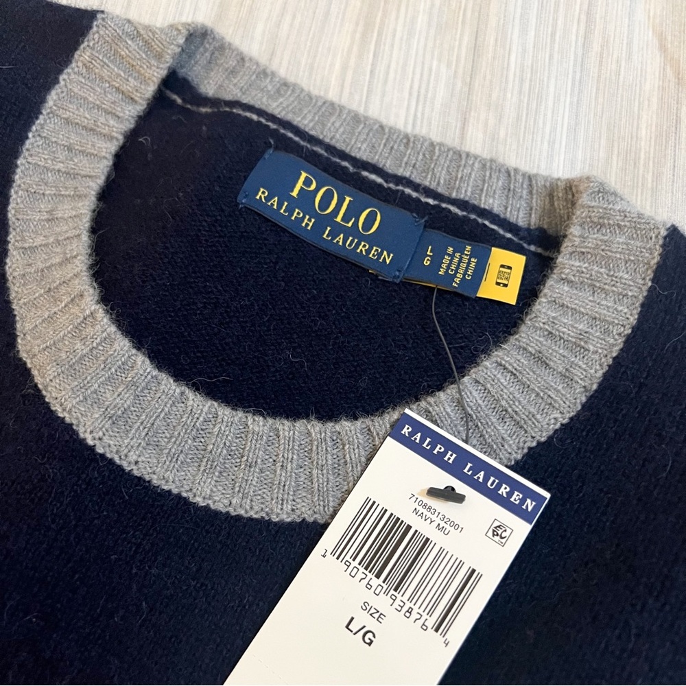 Polo Ralph Lauren Wool Alpaca Color-block Knit Crewneck Sweater😳🔥🔥 - Picture 12 of 15